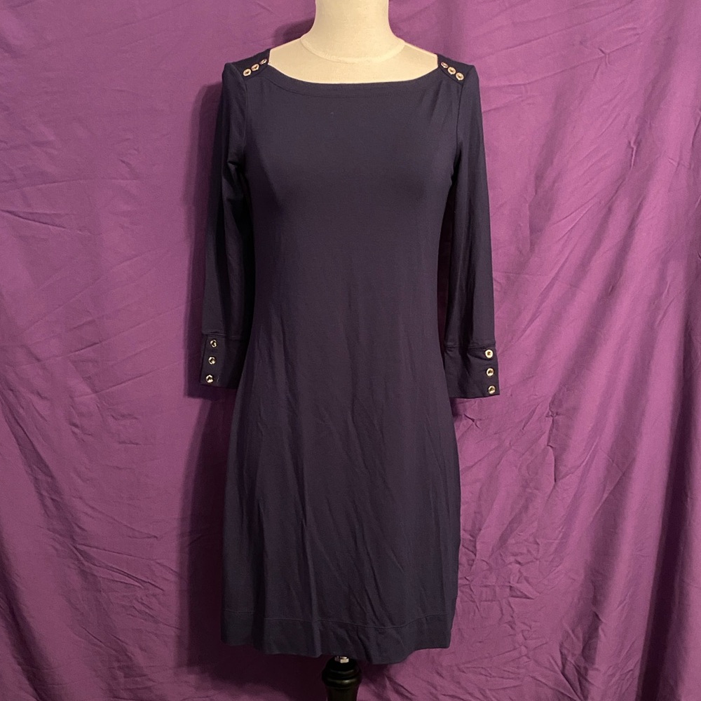 Lilly Pulitzer Navy Long Sleeve UPF 50 Sophie Dress. Size XS.